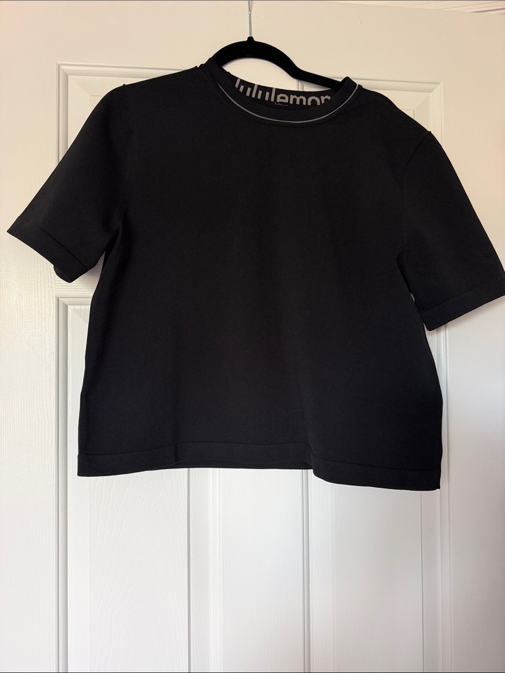 Lululemon Black Boxy Knit T-Shirt